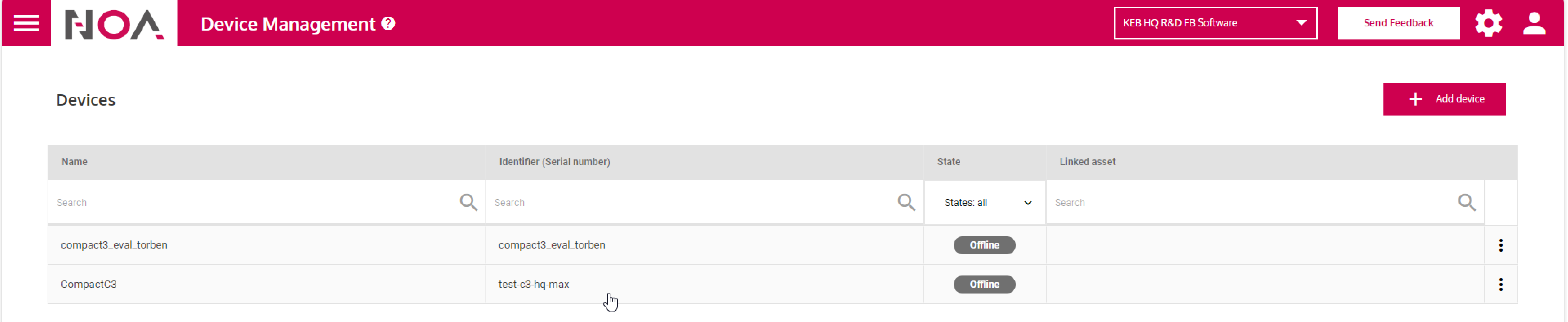 Gerätemanager mit allen installierten Geräten