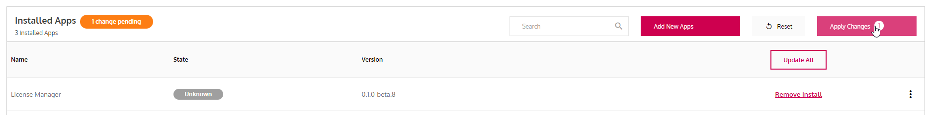 Installation neuer Apps starten