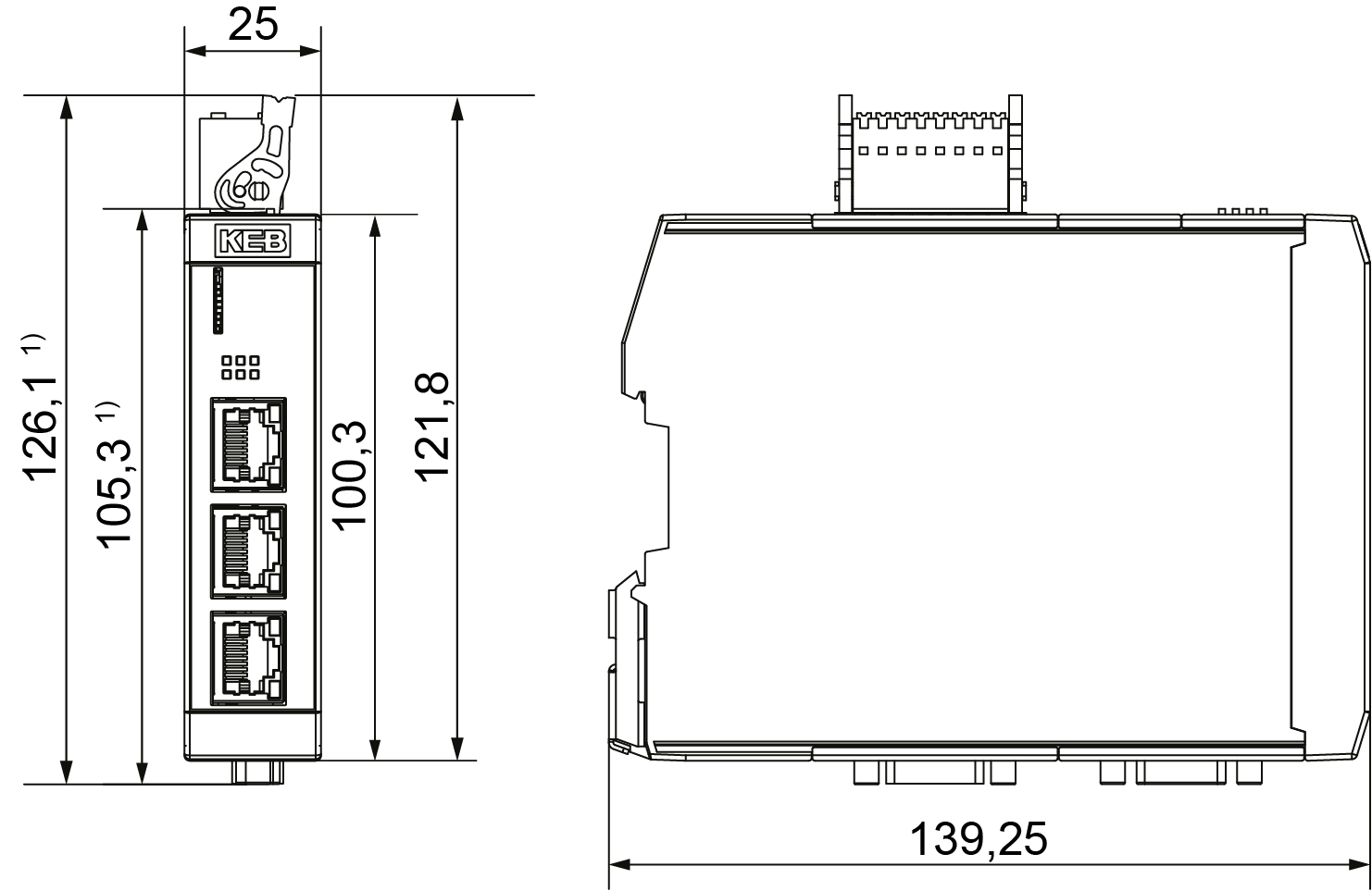 Abmessungen COMPACT 3