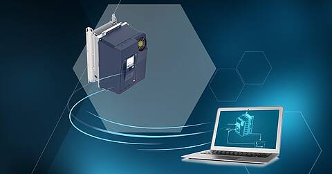 Illustration of simulation models - Connection of Drive Controller and Laptop