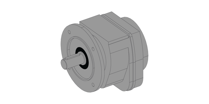 Flange-mounted version of helical gears