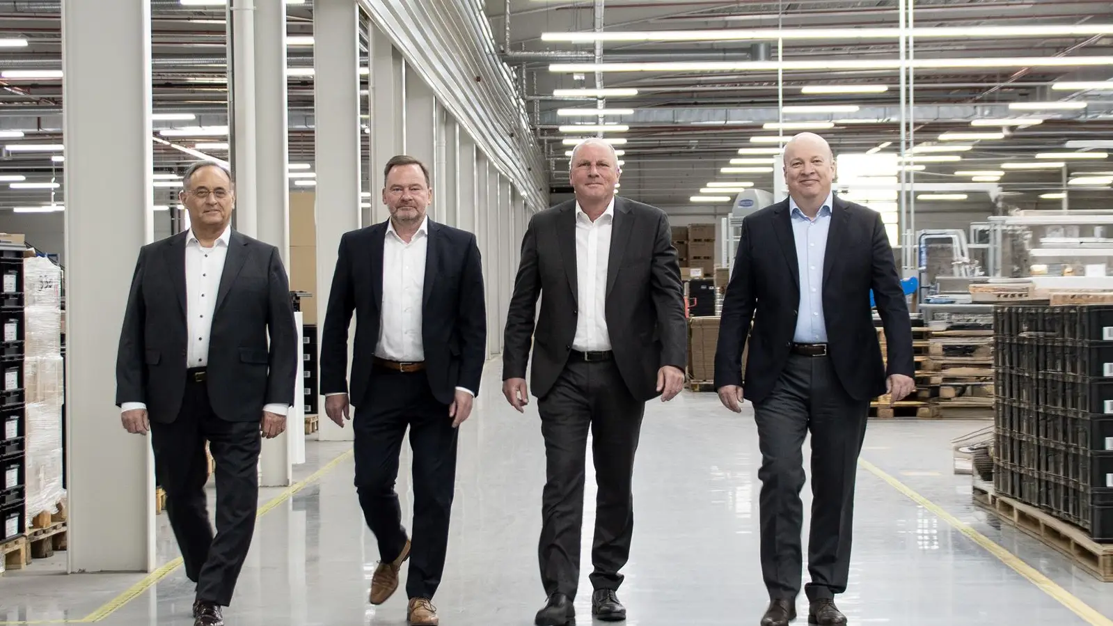 The management of KEB Automation from left to right: Wolfgang Wiele (CTO), Ralf Lutter (COO), Thomas Brinkmann (CEO) and Vittorio Tavella (CFO)