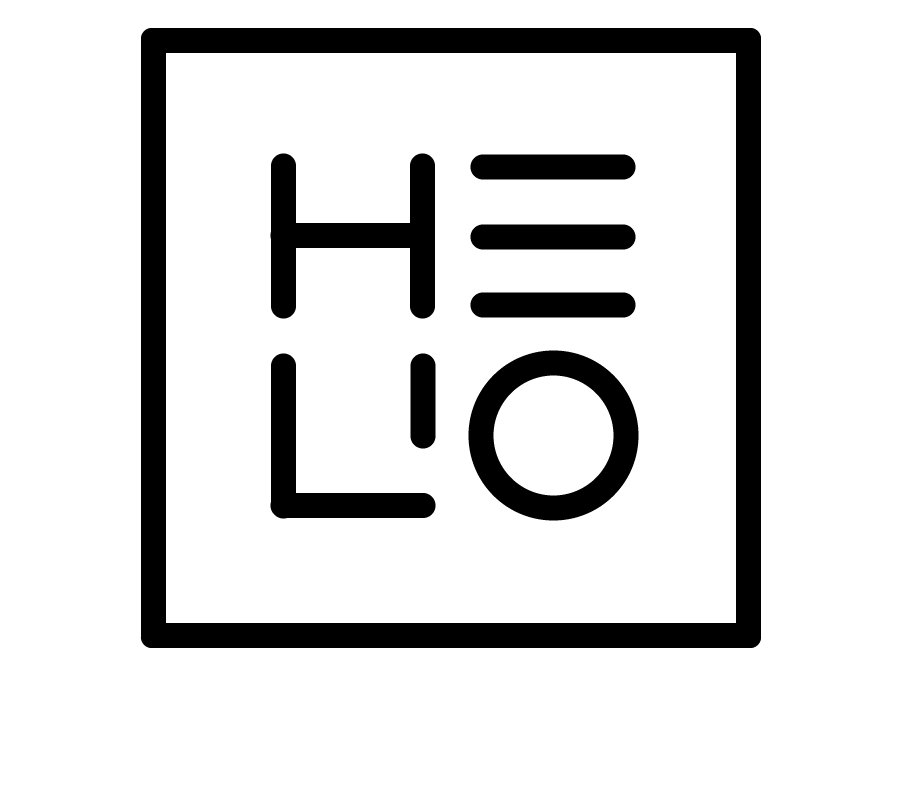 Logo of the HMI Tool HELIO, black on white background