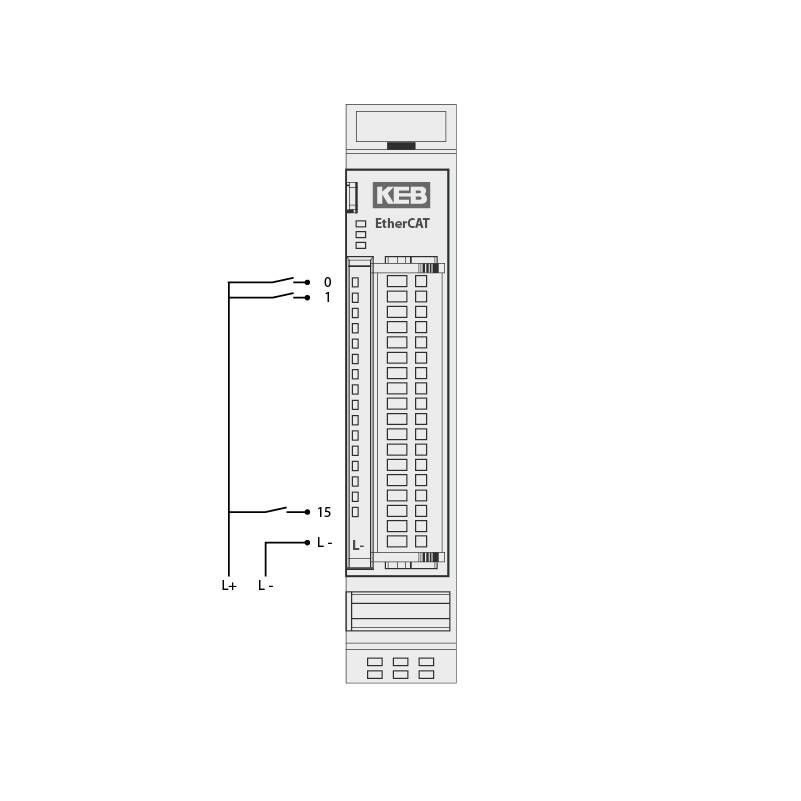 Keb control automation ethercat input di16 800