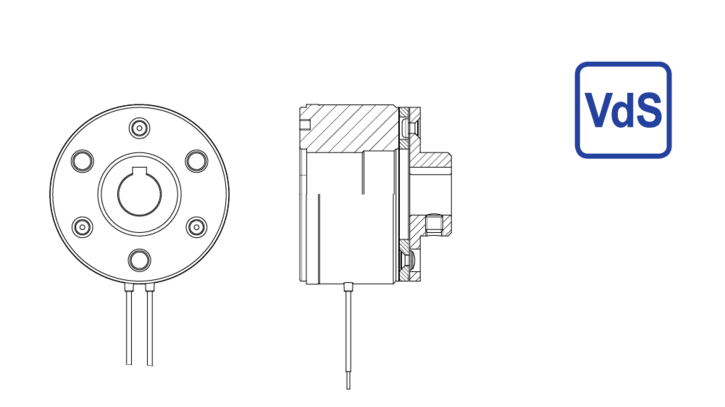 VdS certification of standard permanent magnet brake COMBIPERM P1