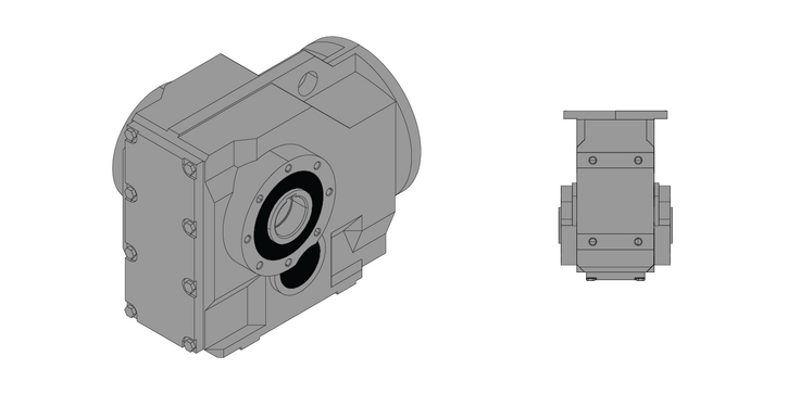 Shaft mounted version plus foot area