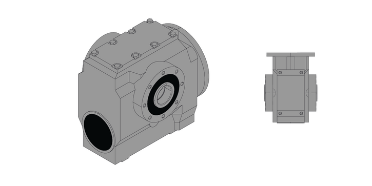 Shaft mounted version plus foot area