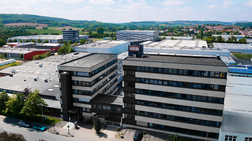 Aerial view of the KEB Automation headquarters in Barntrup