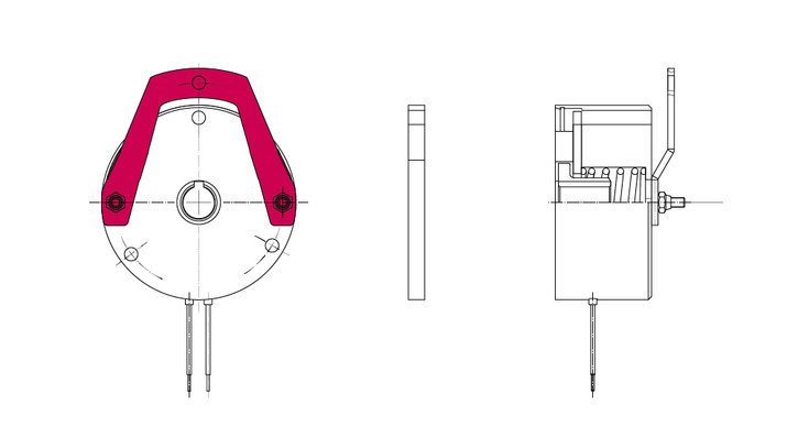 Hand release of mini brake COMBISTOP 08