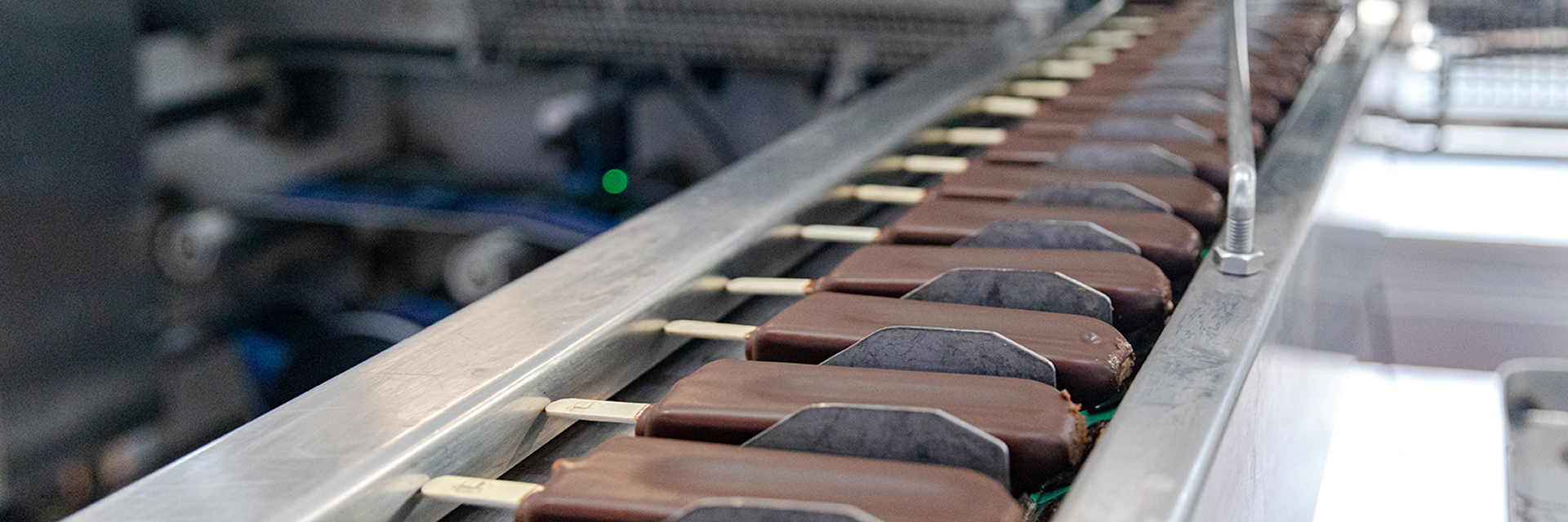 Ice cream in a food processing machine