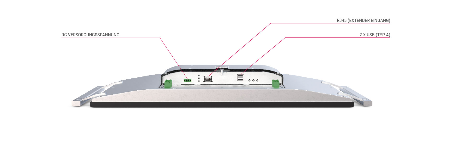 Rückansicht des C6 Rückansicht des Arm-Mounting-Monitors mit Remote Visual Link