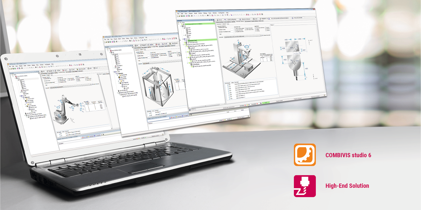 Screenshots der CNC High-End Solution COMBIVIS Control Runtime