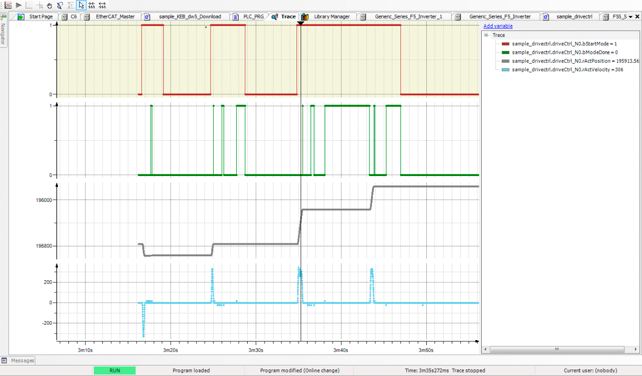 Trace from COMBIVIS studio 6