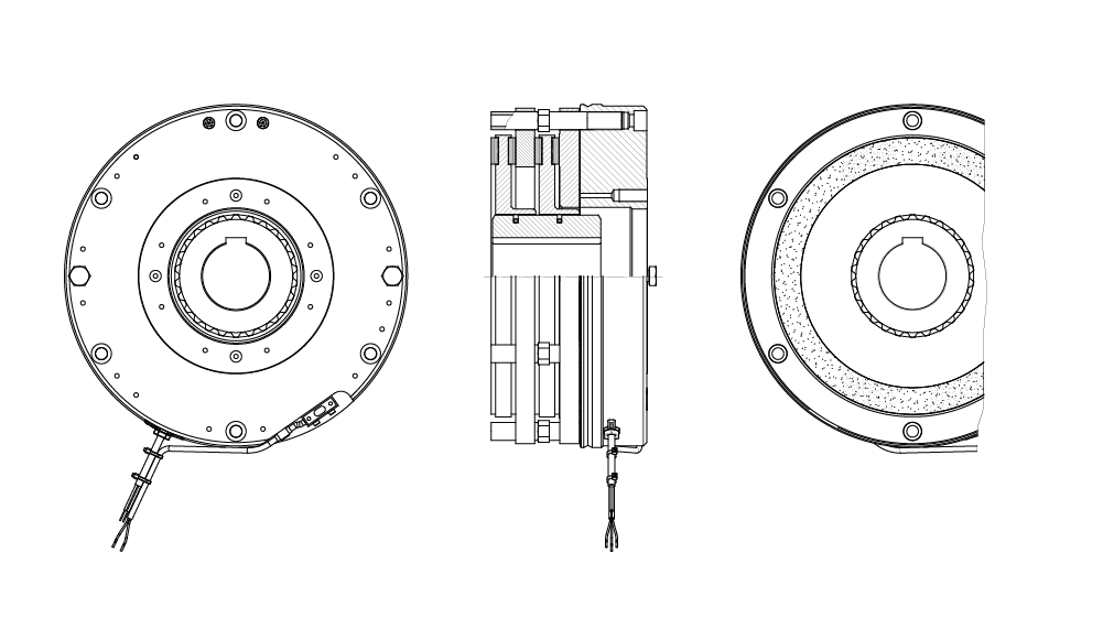 Sketch of a double rotor brake